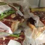 Cuts of beef in our freezer.